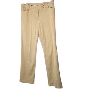 Jones New York Sport Low Rise Tan Stretch Twill Khakis size 8